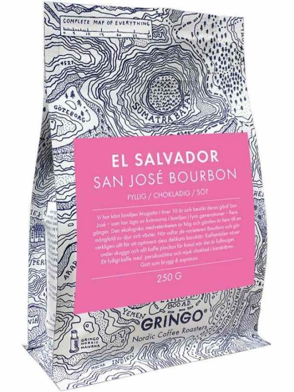 Premium Gringo Nordic El Salvador San José Bourbon 250 g Coffee Beans for Rich Aroma and Flavor - Buy Now!