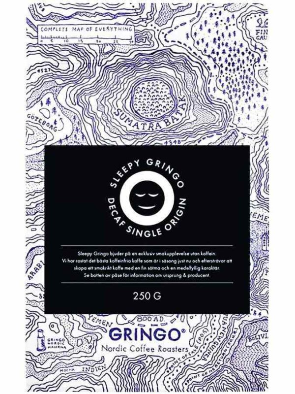 Gringo Nordic The Sleepy Gringo Decaf 250g Coffee Beans - Premium decaffeinated coffee beans for a peaceful night's sleep
