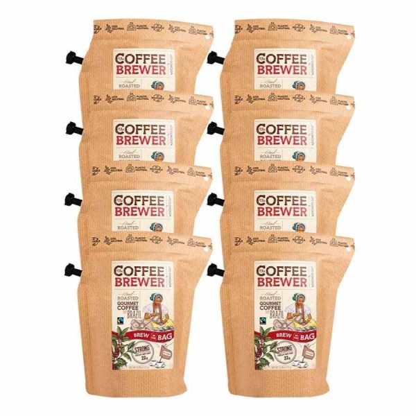 Experience the rich flavors of Grower's Cup Brasil Coffeebrewer with this pack of 8 brews for coffee lovers. Buy now for a delightful caffeine fix!