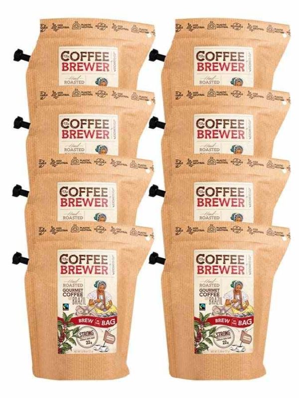 Experience the rich flavors of Grower's Cup Brasil Coffeebrewer with this pack of 8 brews for coffee lovers. Buy now for a delightful caffeine fix!