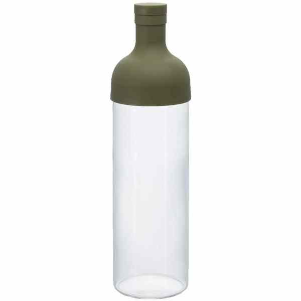 Premium Hario Cold Tea Filter Bottle 750ml in Green - Enjoy refreshing tea on-the-go in style with this sleek and durable bottle.