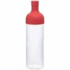 Premium Hario Cold Tea Filter Bottle 750ml in Vibrant Red - Enjoy Refreshing Iced Tea with Style and Convenience
