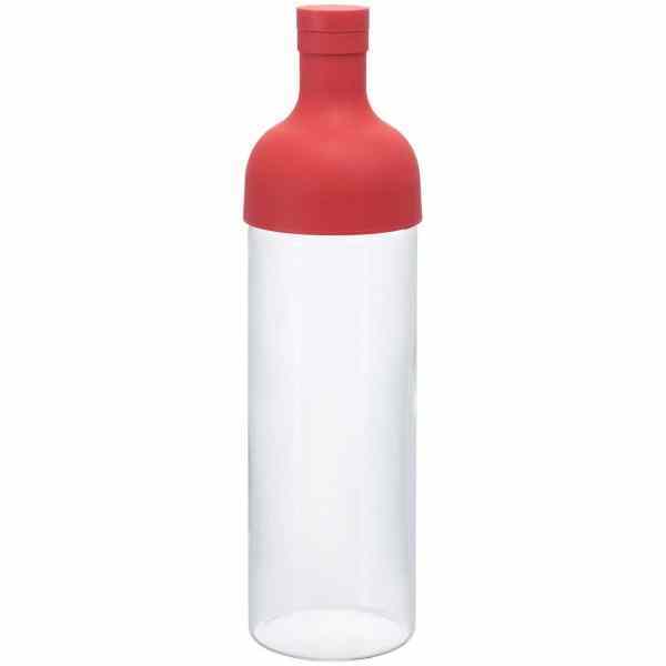 Premium Hario Cold Tea Filter Bottle 750ml in Vibrant Red - Enjoy Refreshing Iced Tea with Style and Convenience