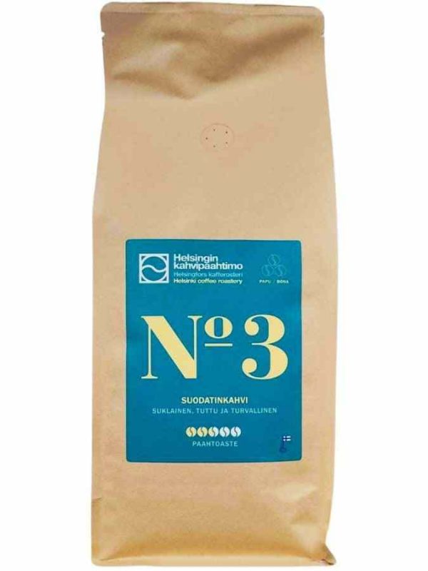 Indulge in premium Helsinki Coffee Roasting Blend #3 for a rich and bold flavor experience, perfect for all coffee aficionados.