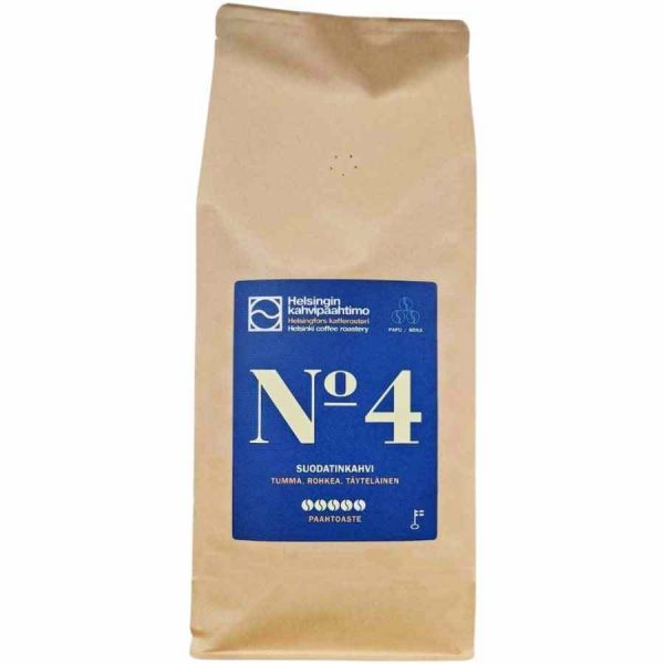 Indulge in the rich aroma of Helsinki Coffee Roasting Blend #4 - a premium coffee blend for the perfect morning pick-me-up!