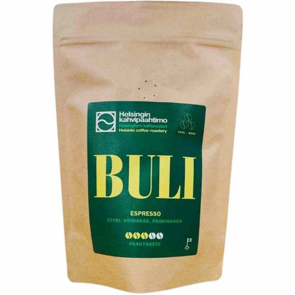 Indulge in the rich aroma of Helsinki Coffee Roastery Espresso Buli - the perfect choice for coffee enthusiasts seeking premium quality.