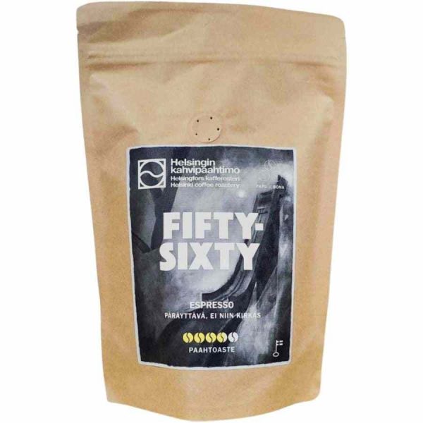 Helsinque Coffee Roastery Espresso Fifty Sixty - Unleash the perfect balance of flavor in this premium espresso blend. Order online now!