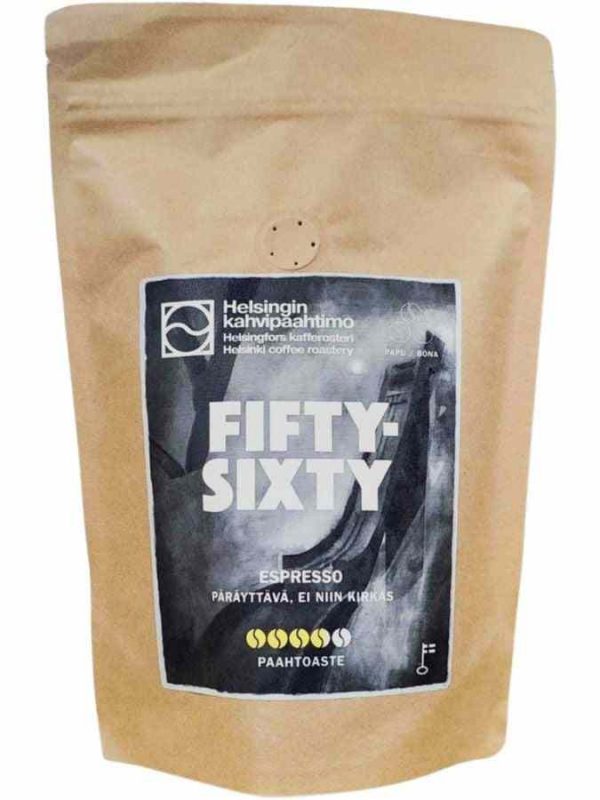 Helsinque Coffee Roastery Espresso Fifty Sixty - Unleash the perfect balance of flavor in this premium espresso blend. Order online now!