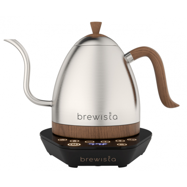 Experience precision brewing with Brewista Artisan Stainless Steel Kettle with Wooden Handle 1L - elevate your coffee game today!