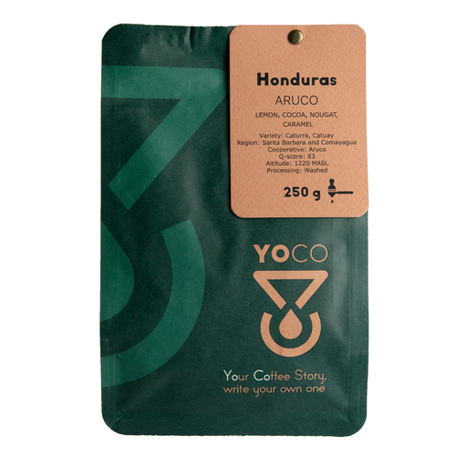 Indulge in the rich flavors of Honduras Aruco Espresso 250g - perfect for your daily dose of luxury coffee enjoyment.
