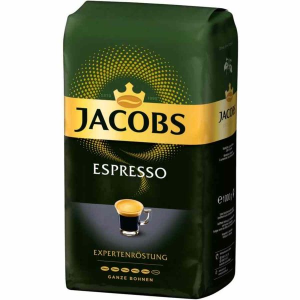 Indulge in the rich aroma and robust flavor of Jacobs Expert Espresso 1 kg coffee beans, your perfect blend for a premium coffee experience!