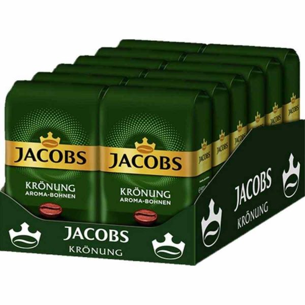 Premium Jacobs Krönung 12 x 500 g coffee beans, perfect for true coffee connoisseurs and enthusiasts. Enjoy rich flavor and aroma!
