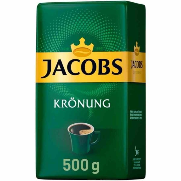 Experience the enticing aroma of Jacobs Kronung 500g roasted ground coffee, a premium blend for coffee connoisseurs. Order now!