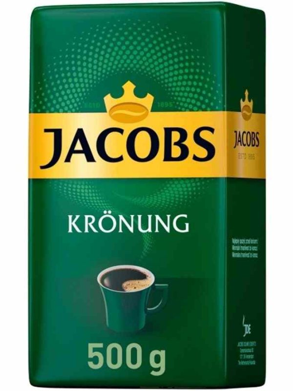Experience the enticing aroma of Jacobs Kronung 500g roasted ground coffee, a premium blend for coffee connoisseurs. Order now!