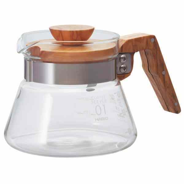 Premium 400ml Hario Coffee Jug with Elegant Wood Finish - Durable and Stylish Brewer for Home Brewing Enthusiasts