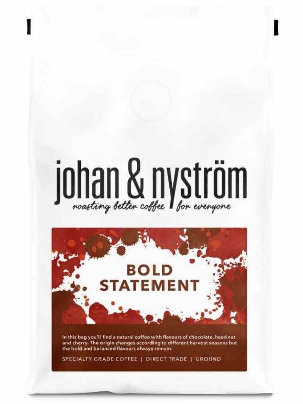 Johan & Nyström Bold Statement 250 g coffee beans - Premium blend for coffee lovers, bold flavor and rich aroma, perfect for home brewing