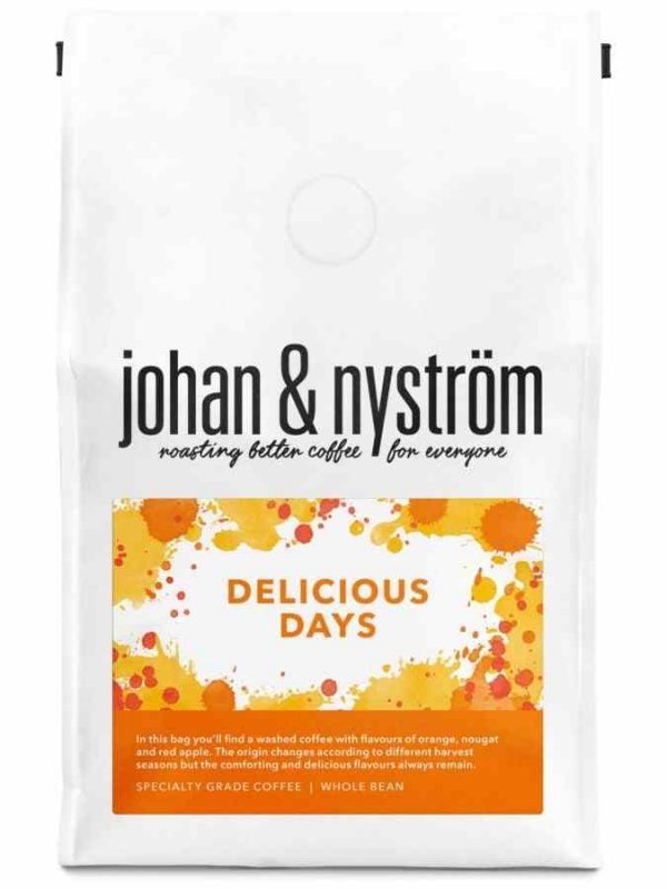 Indulge in Johan & Nyström Delicious Days 250g coffee beans for a rich and flavorful brew at home - premium quality for your caffeine fix!