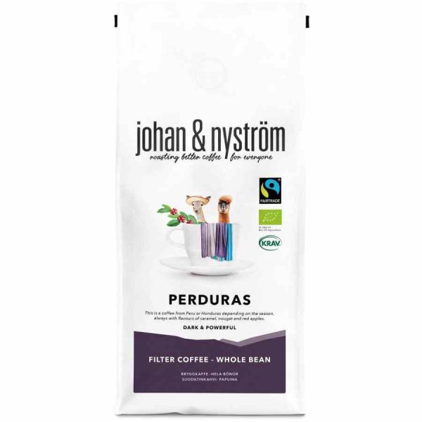 Indulge in the rich flavors of Johan & Nyström Perdura's FTO 500g organic coffee beans - a premium blend for coffee connoisseurs.