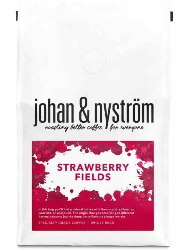 Indulge in Johan & Nyström Strawberry Fields 250g coffee beans - a premium blend of flavors that will elevate your coffee experience!