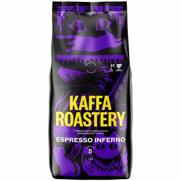 Indulge in the bold flavor of Kaffa Roastery Espresso Inferno Coffee Beans, a premium blend for coffee connoisseurs. Buy online now!