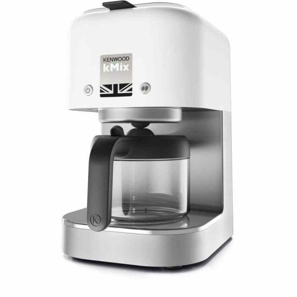 Kenwood kMix 0.75 L coffee maker in elegant white, brew your perfect cup with style and convenience, stylish addition to your kitchen countertop.