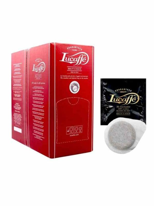 Premium Lucaffé 100% Arabica ESE espresso capsules for Mr. Exclusive. Enjoy rich flavor and convenience. Shop now for top-quality coffee!