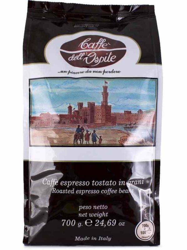 Indulge in Lucaffé Caffè Dell'Ospite 700g coffee beans for a premium brew experience. Rich flavor and aroma in every sip!