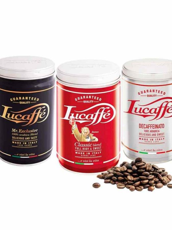 Indulge in the perfect blend with Lucaffé Classic, Mr Exclusive, and Decaffeinato coffee beans trio - 750 g of pure coffee bliss!