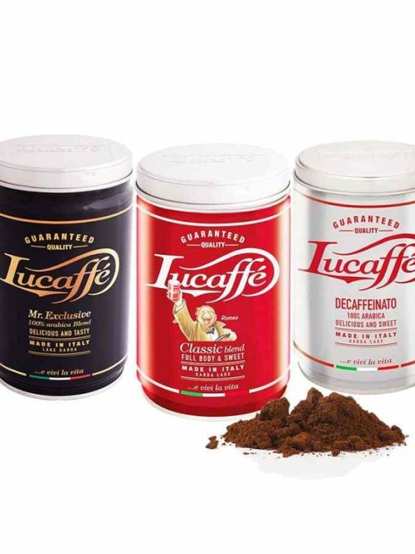 Indulge in Lucaffé Classic, Mr Exclusive, and Decaffeinato Moído Coffee bundle - 750 g of premium coffee perfection for true coffee lovers!