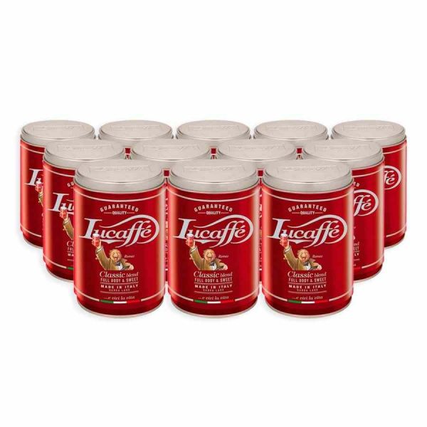 Indulge in the rich aroma of Classic Lucaffé espresso - premium quality coffee beans for a delightful online shopping experience.
