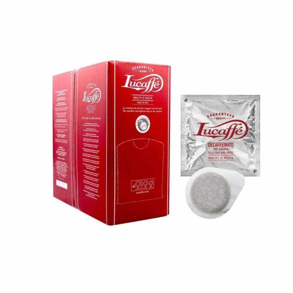 Indulge in the rich flavor of Lucaffé Decaffeinated ESE Espresso Pods - Pack of 150. Experience high-quality decaf espresso pods at your convenience!