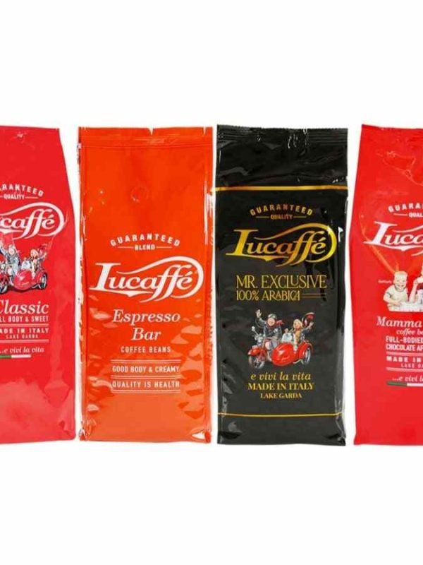 Indulge in rich and aromatic Lucaffé Espresso Coffee Mix Pack - 4 x 1 kg of premium blend for coffee enthusiasts. Elevate your coffee experience!