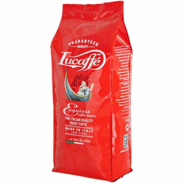 Indulge in Lucaffé Exquisit 1 kg premium coffee beans, your perfect brew awaits with this exquisite blend.