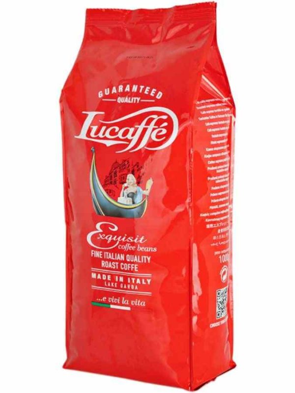 Indulge in Lucaffé Exquisit 1 kg premium coffee beans, your perfect brew awaits with this exquisite blend.