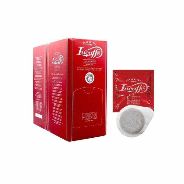 Indulge in luxury with Lucaffé Exquisit ESE espresso coffee capsules, pack of 150 - Experience the perfect blend of flavor and convenience.