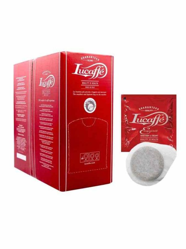 Indulge in luxury with Lucaffé Exquisit ESE espresso coffee capsules, pack of 150 - Experience the perfect blend of flavor and convenience.