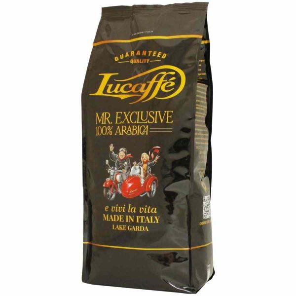 Indulge in luxury with Lucaffé Mr Exclusive 100% Arabica coffee beans - the perfect blend of premium quality and rich flavor