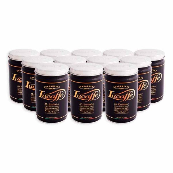 Indulge in the exquisite Lucaffé Mr Exclusive 100% Arabica blend - a premium coffee experience. Perfect for coffee connoisseurs worldwide.