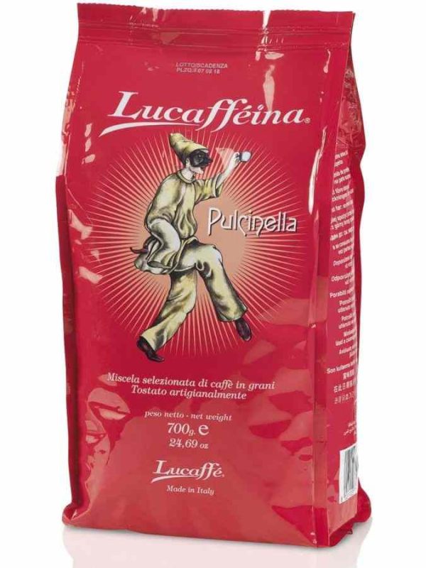Indulge in the rich aroma and exceptional taste of Lucaffé Pulcinella 700g Coffee Beans, perfect for coffee enthusiasts. Buy now!