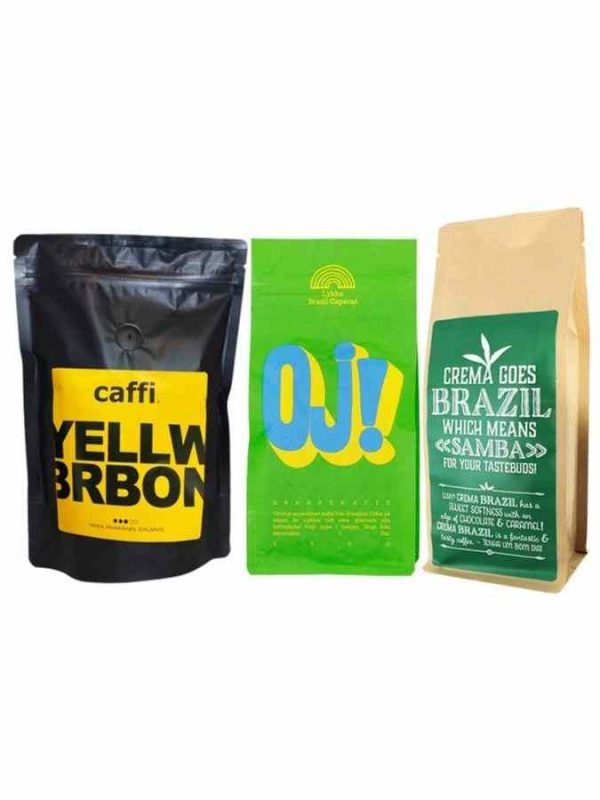 Indulge in the exquisite flavors of Micro Roastery Brasil coffee bundle - 3 x 250 g of premium coffee beans. Perfect for coffee enthusiasts!