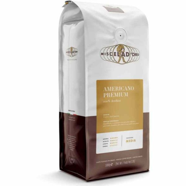 Indulge in the rich flavor of Ouro Americano Premium Miscela - a top-tier coffee blend for your perfect morning brew.