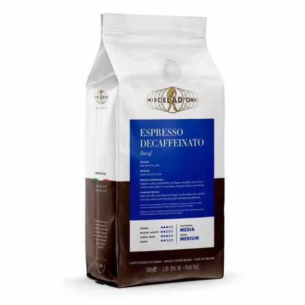 Miscela d'Oro Espresso Decaffeinato Café - Premium coffee alternative blend, rich flavor without the caffeine - Buy online now!