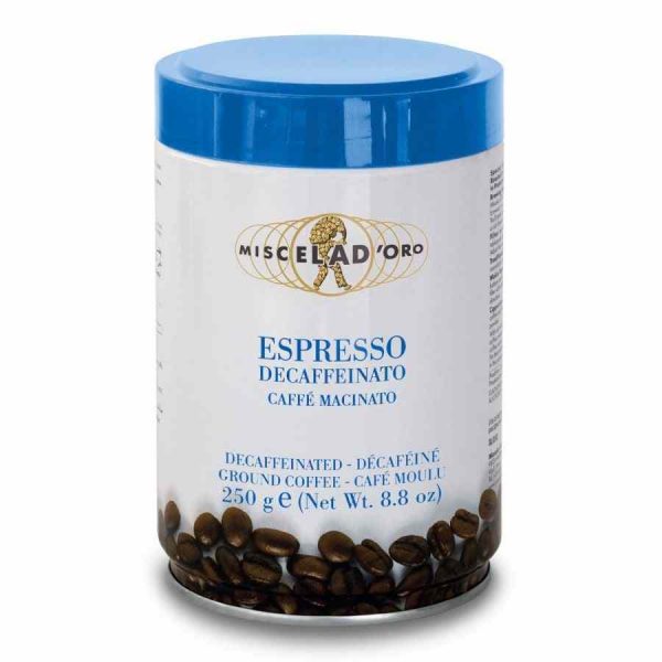 Premium Miscela d'Oro Espresso Decaffeinato Café - A gourmet decaf coffee blend for rich and aromatic brews, available online