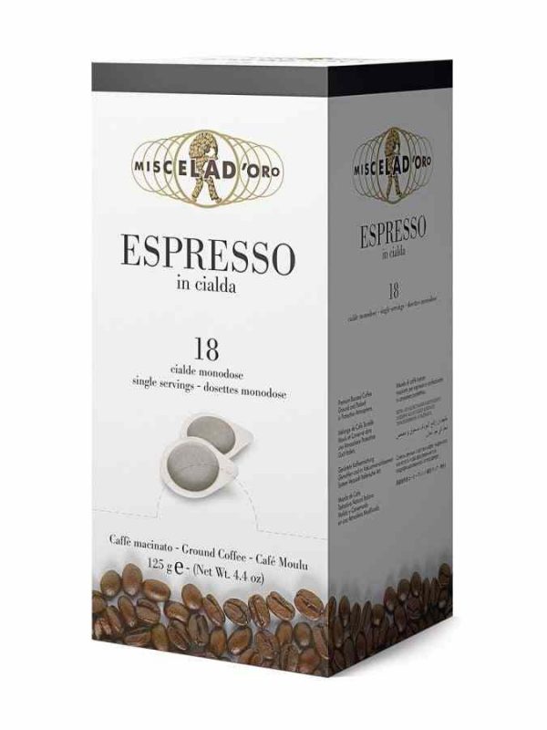 Miscela d'Oro Espresso - Espresso Capsules 18 Units for Rich and Flavorful Coffee at Home - Premium Italian Quality