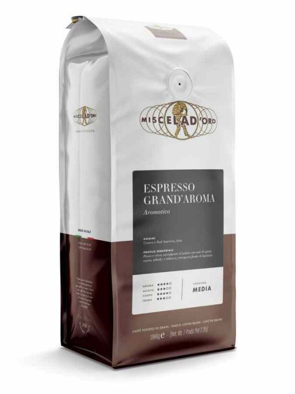Indulge in the rich flavor of Miscela d'Oro Espresso Grand Aroma, a premium blend for coffee connoisseurs. Buy now for a luxurious coffee experience!