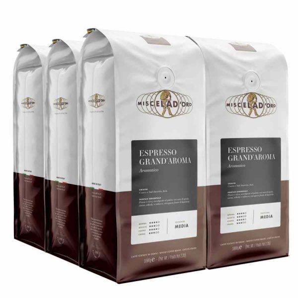 Indulge in the rich aromas of Miscela d'Oro Espresso Grand Aroma - the perfect blend for coffee lovers. Buy now for a premium experience!