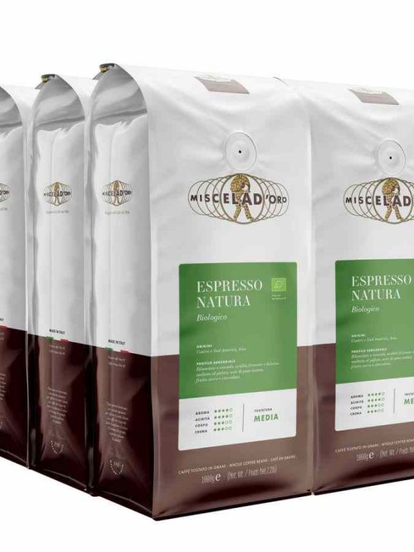 Indulge in the rich flavor of Miscela d'Oro Espresso Natura - the perfect pick-me-up for coffee enthusiasts. Buy now online!