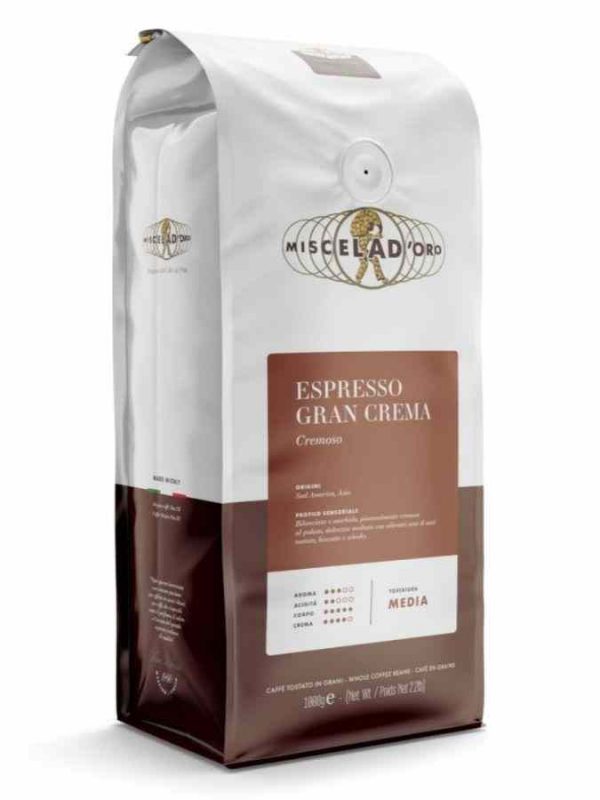 Indulge in the rich and creamy Miscela d'Oro Grande Creme - a premium blend of Italian coffee perfection for a luxurious experience.