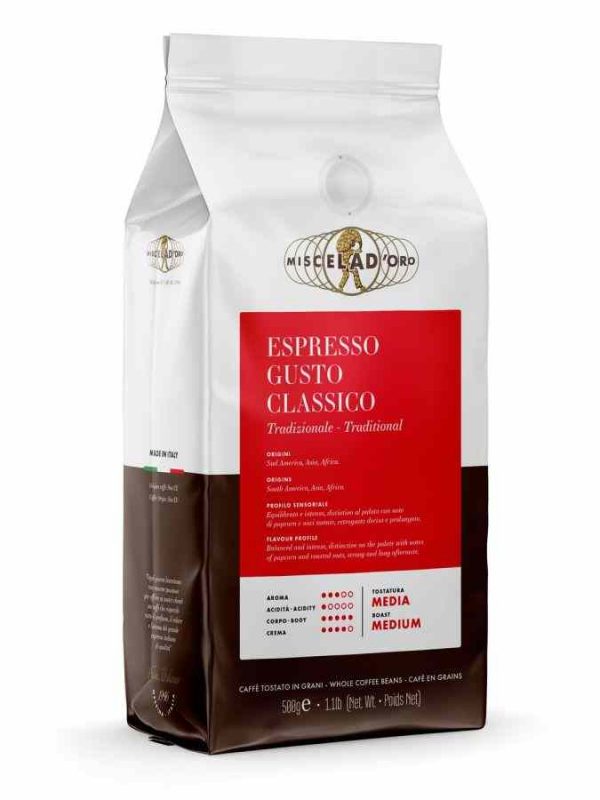Indulge in the rich aroma of Miscela d'Oro Classic Flavor - a premium blend of Italian coffee perfection.