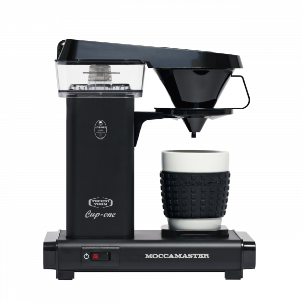 Sleek and stylish Moccamaster Cup-One coffee maker for luxurious brewing at home, perfect for coffee enthusiasts.